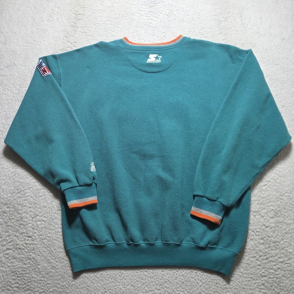 Vintage Miami Dolphins Sweatshirt Men's Large Starter Pro Line Pullover - Picture 6 of 7